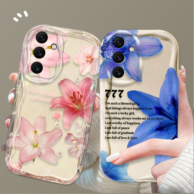 Phone Cases Pink - غطاء هاتف بنمط زهرة الزنبق الوردية