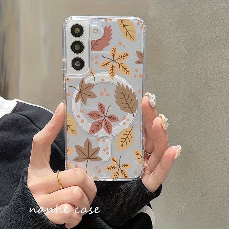 Phone Cases With Magsafe - غطاء هاتف بنمط ورقة القيقب لسامسونج