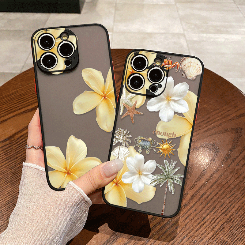Phone Cases Yellow - غطاء هاتف جديد بتصميم زهور صيفية