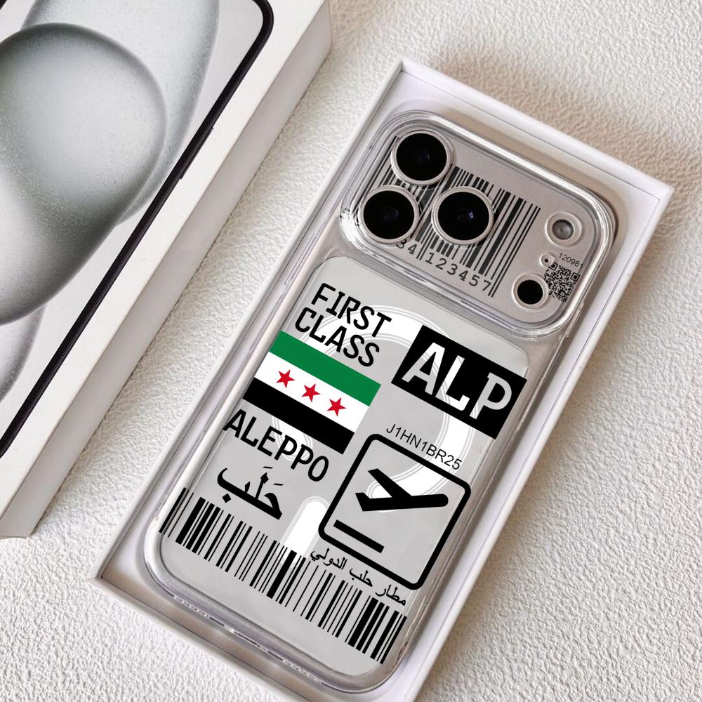 Phone Cases With Magsafe - جراب هاتف بتصميم تذكرة طيران إلى