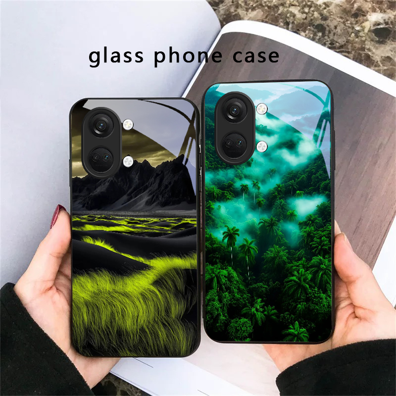 Phone Cases Yellow - غطاء هاتف بتصميم أوراق زرقاء وليمون