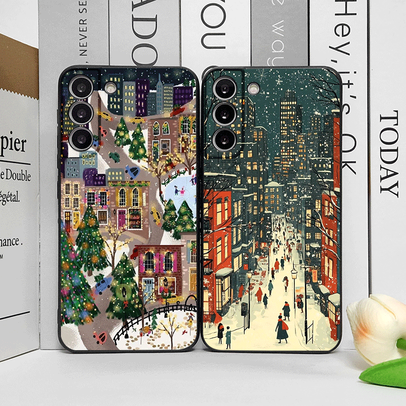 Phone Cases Oneplus - عيد الميلاد سنو شارع متجر نافذة