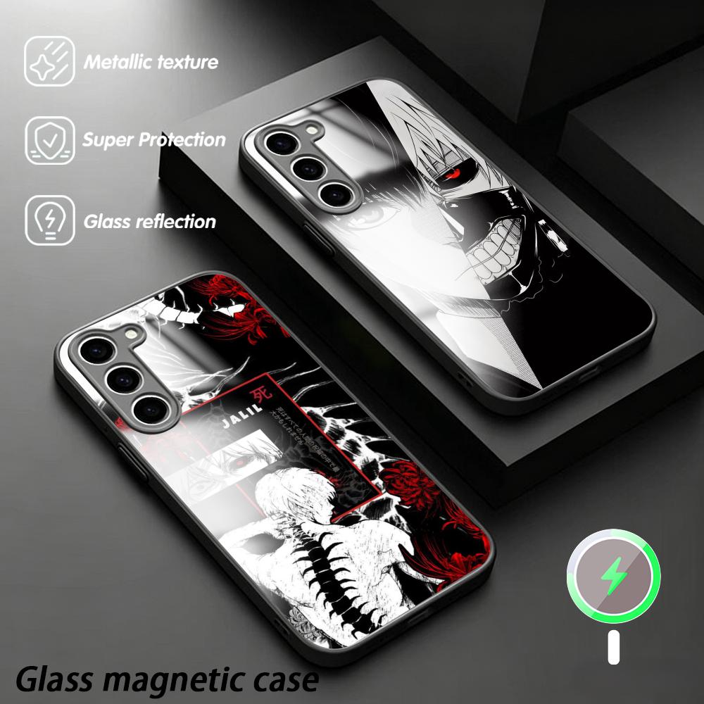 Phone Cases Tokyo - جراب هاتف زجاجي مغناطيسي بتصميم ملصق