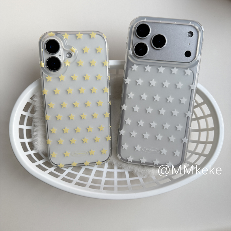 Phone Cases Yellow - جراب هاتف كوري بتصميم نجوم صفراء