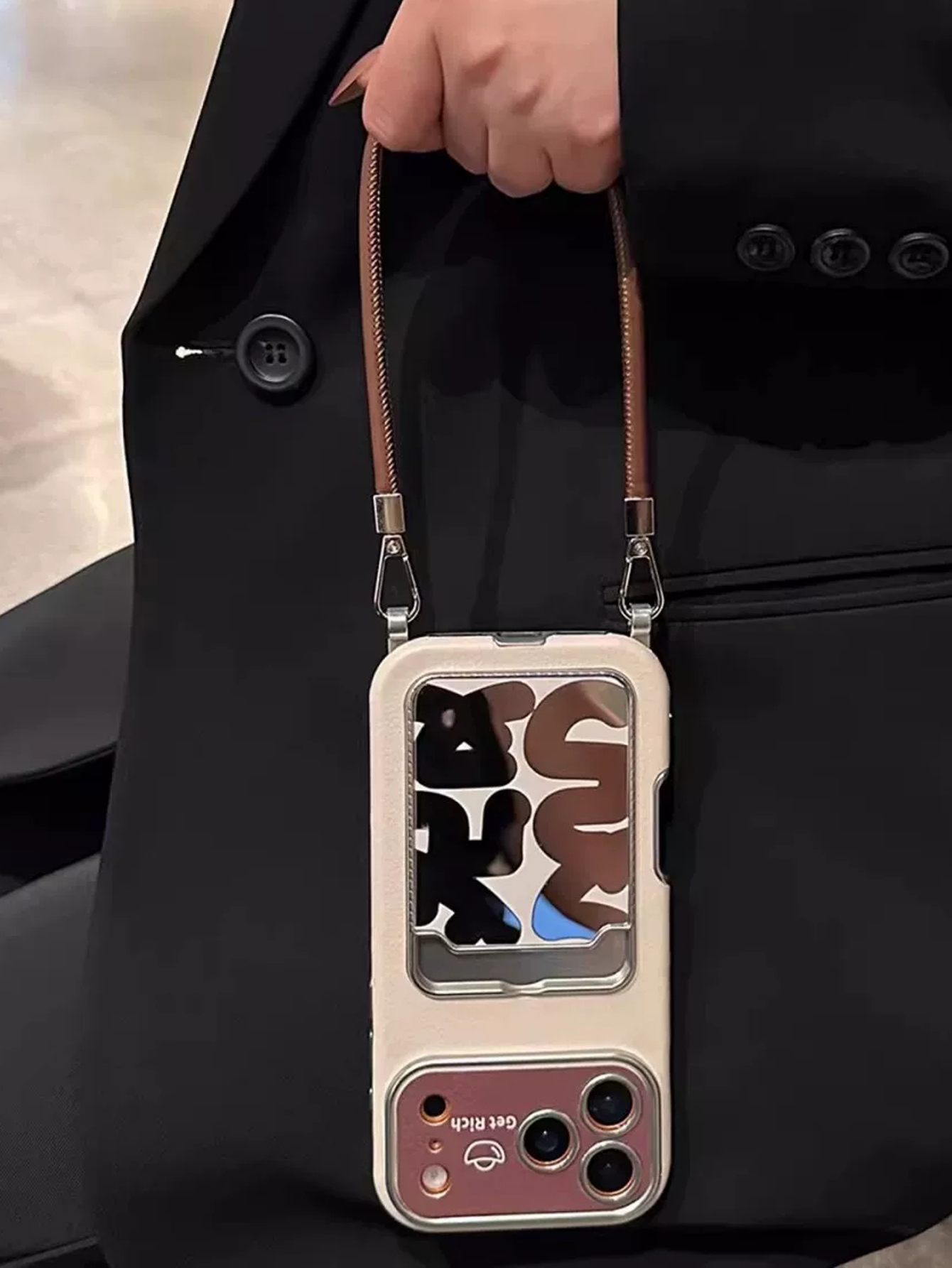 Phone Cases With Card Holder - حافظة هاتف فاخرة من الجلد مع