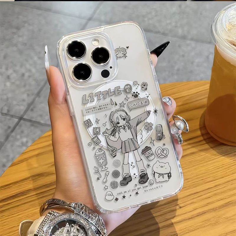 Phone Cases Cool Girl - غطاء هاتف أنيمي كاواي لطيف للفتيات