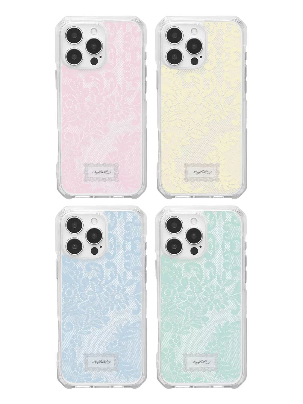Phone Cases Cool Girl - جراب هاتف كوري شفاف بتصميم دانتيل