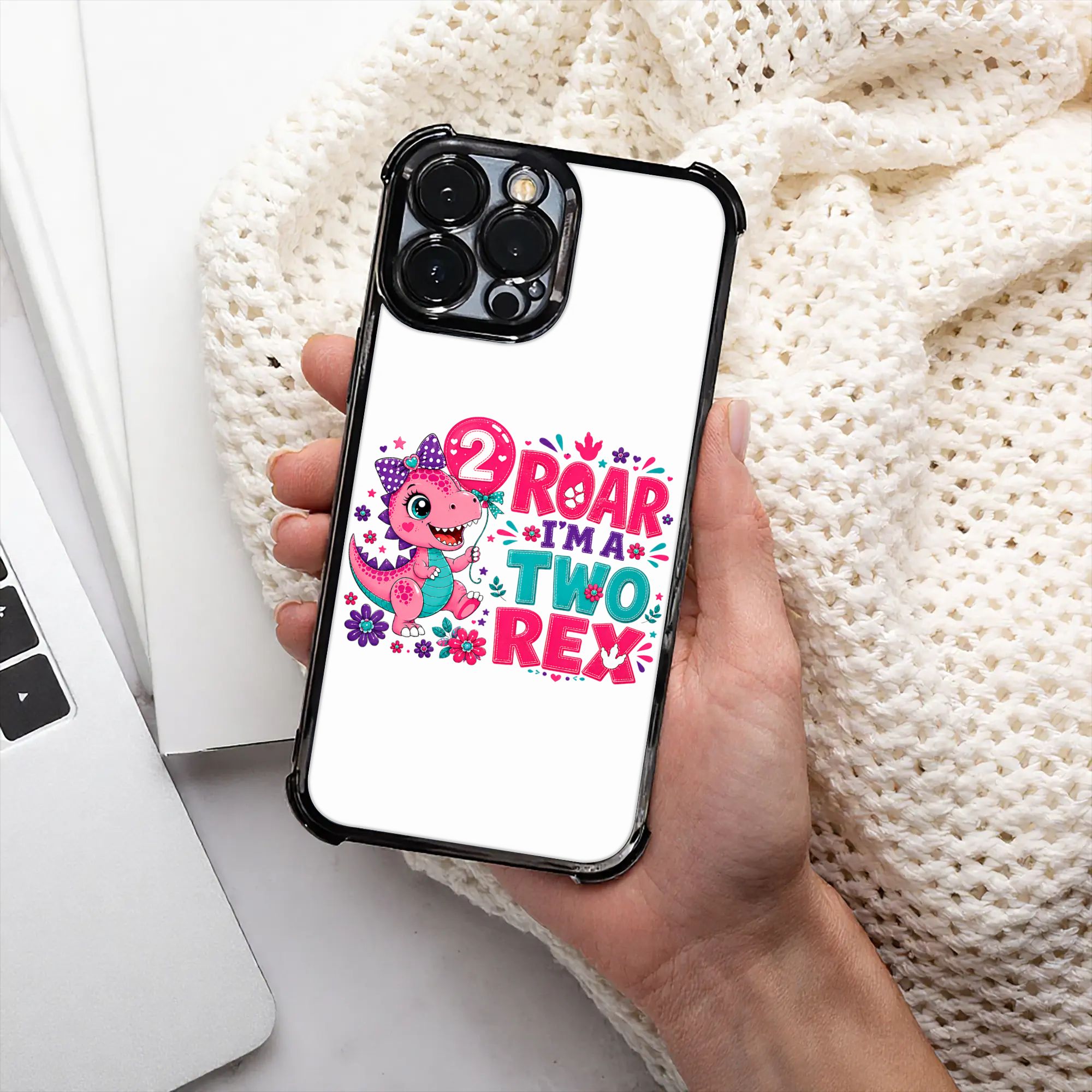 Phone Cases For Boys - غطاء هاتف للأطفال بتصميم ديناصور تي
