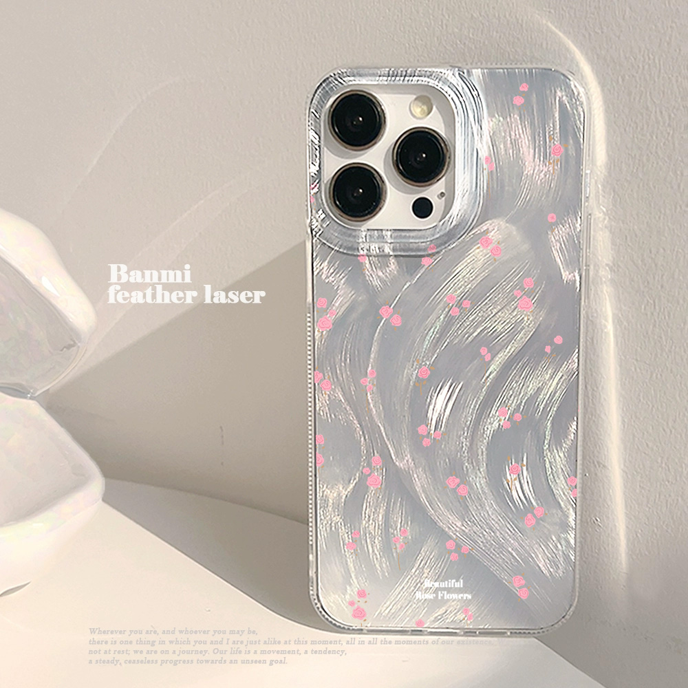 Phone Cases Pink - غطاء هاتف بسيط بتصميم زهور وردية