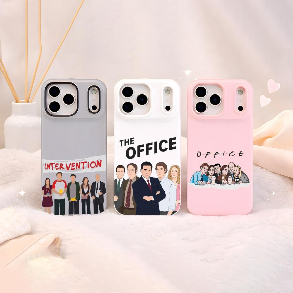Phone Cases Yellow - جراب هاتف شفاف بتصميم مسلسل المكاتب