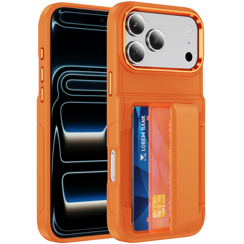 Phone Cases With Wallet On Back - جراب هاتف جديد بلون واحد غير