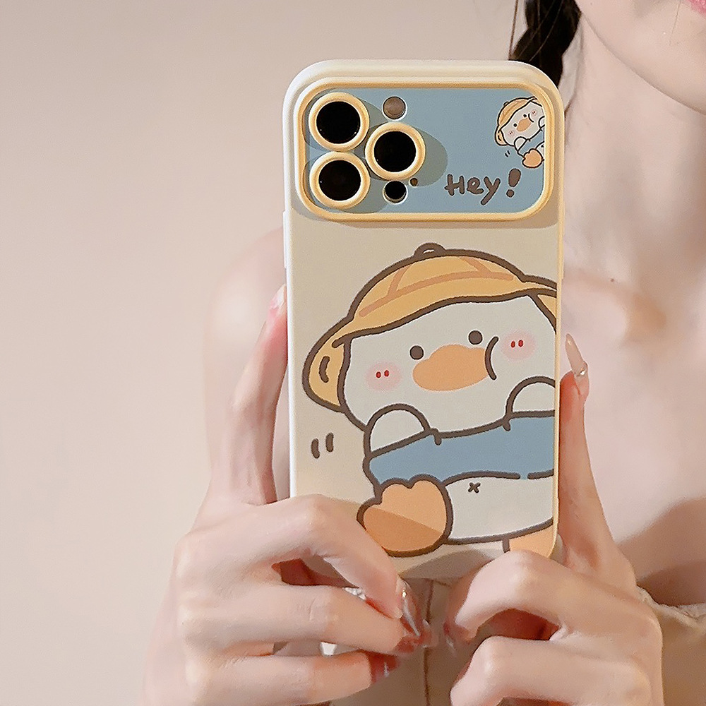 Phone Cases Yellow - جراب هاتف بتصميم بطة كرتونية كورية