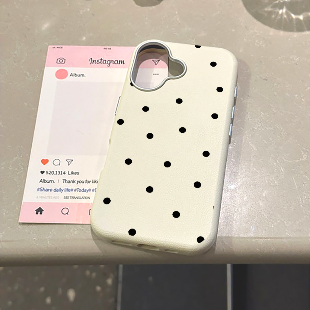 Phone Cases Xiaomi 15T - غطاء هاتف بتصميم بسيط أسود منقط