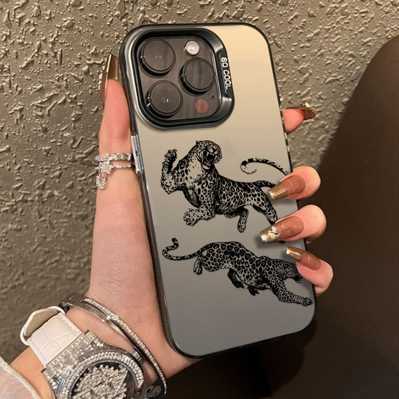 Phone Cases Drawing - غطاء هاتف بتصميم خطوط الفهد الكلاسيكي