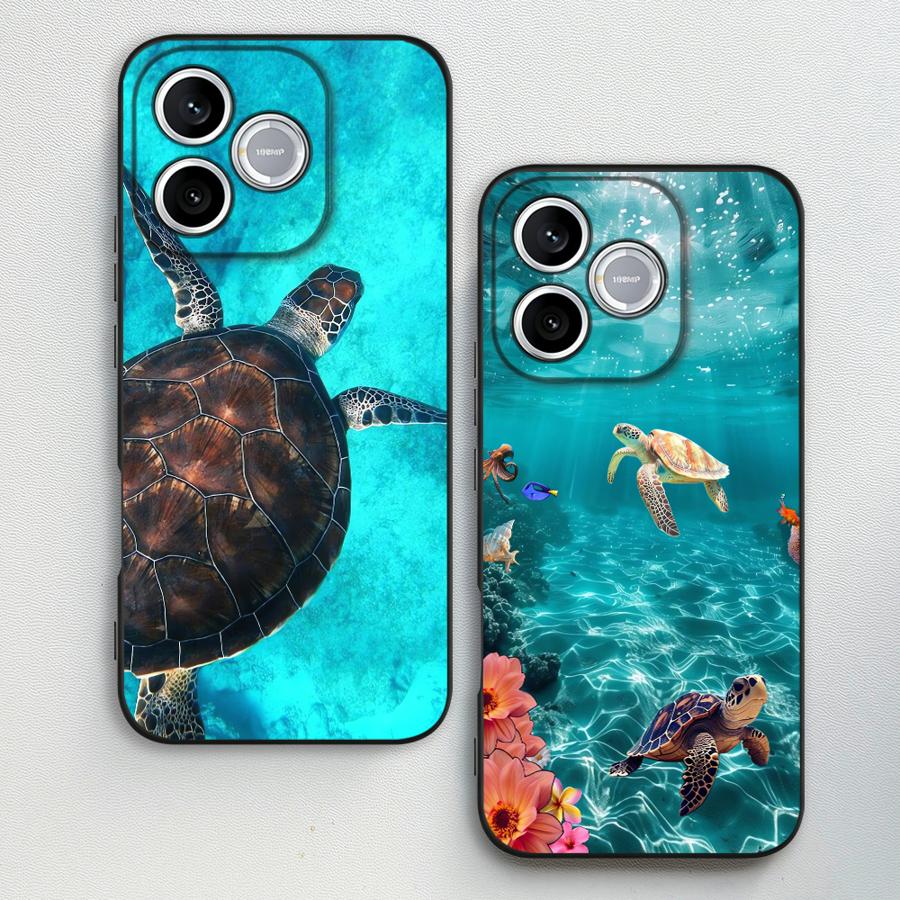 Phone Cases Art - غطاء هاتف بتصميم السلحفاة تحت الماء