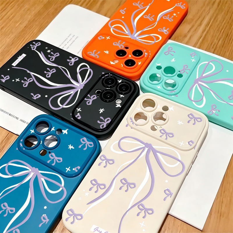 Phone Cases Drawing - غطاء هاتف بطبعة نجمة وقوس أرجواني