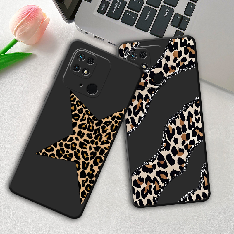 Phone Cases Art - غطاء هاتف بطبعة الفهد وتصميم النجوم