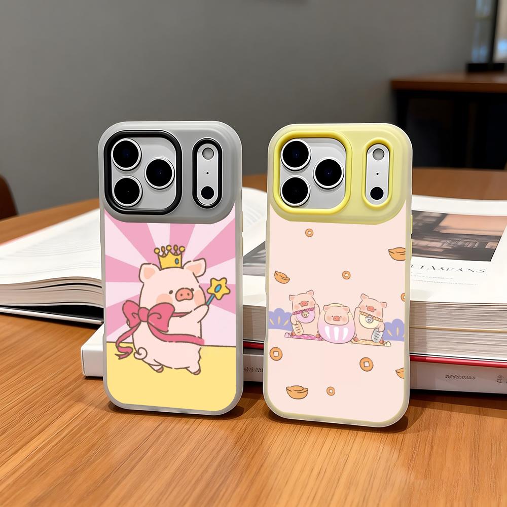 Phone Cases Yellow - غطاء هاتف لولو الخنزير الشفاف من