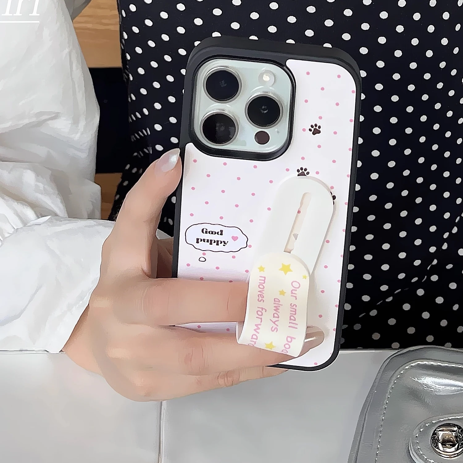 Phone Cases Kawaii - INS الوردي موجة نقطة جيدة جرو