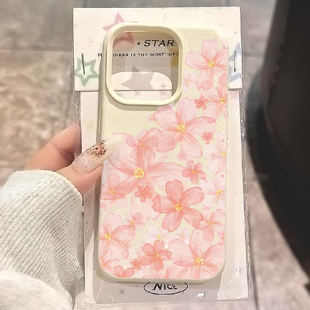Phone Cases Pink - غطاء هاتف وردي بنقشة زهور الساكورا