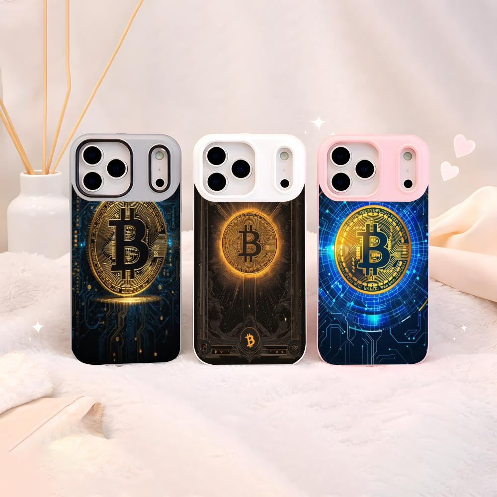 Phone Cases Yellow - جراب هاتف بتصميم العملات المشفرة (بيتكوين)