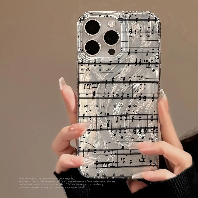 Phone Cases Samsung A14 - غطاء هاتف بتصميم حروف ونوتات موسيقية