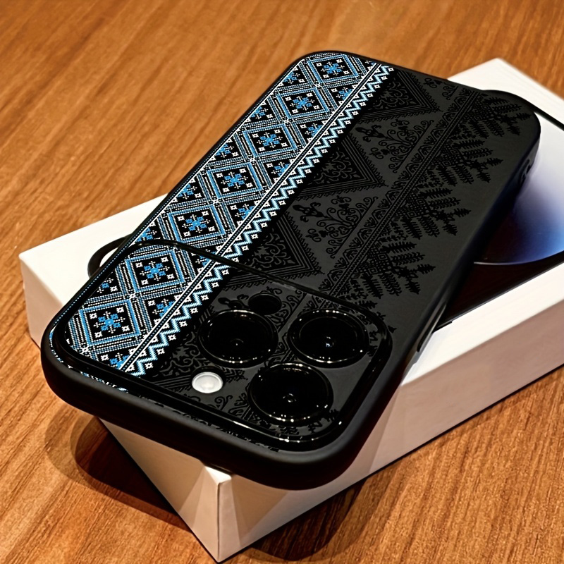 Phone Cases Drawing - غطاء هاتف أسود مقاوم للصدمات بنمط