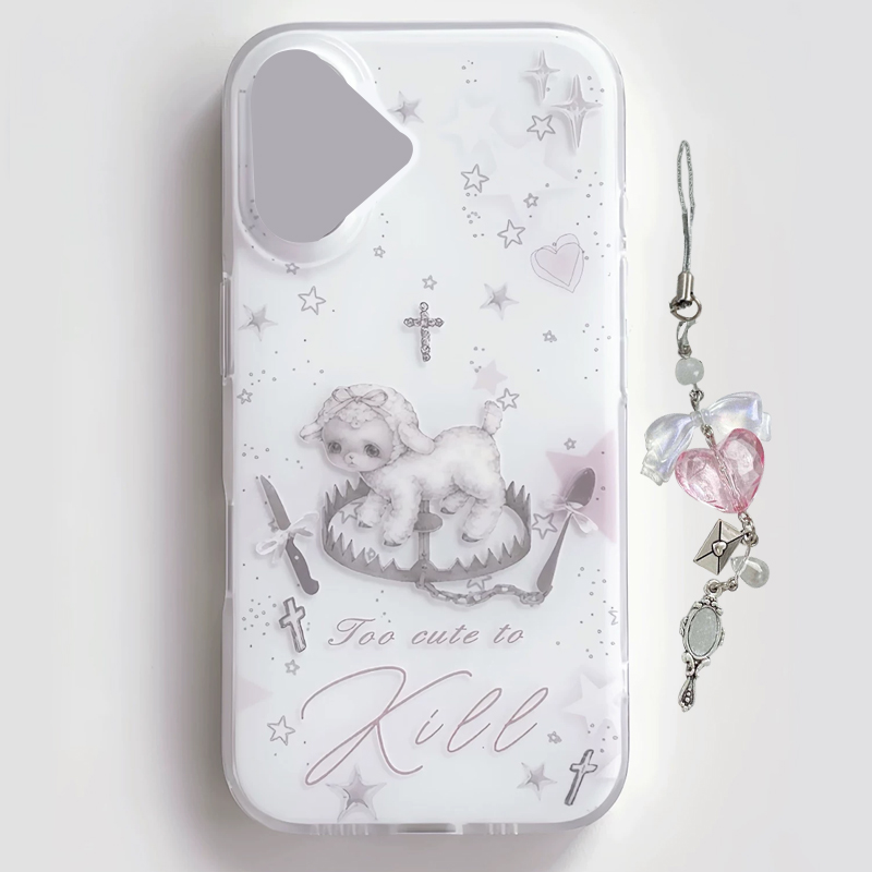 Phone Cases Kawaii - غطاء هاتف كوري Y2k بتصميم خروف