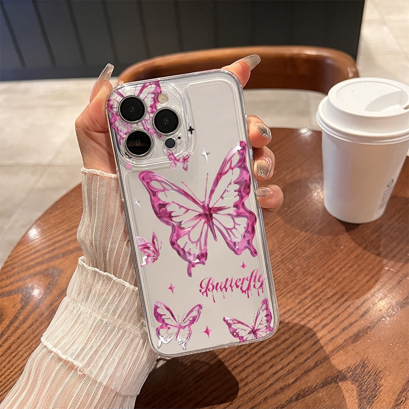 Phone Cases Y2K - جراب هاتف Y2K بتصميم فراشة لامعة