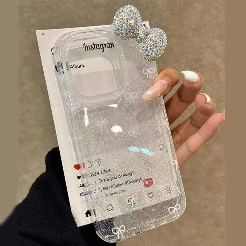 Phone Cases Y2K - الفاخرة تألق مسحوق ثلاثية الأبعاد كامل
