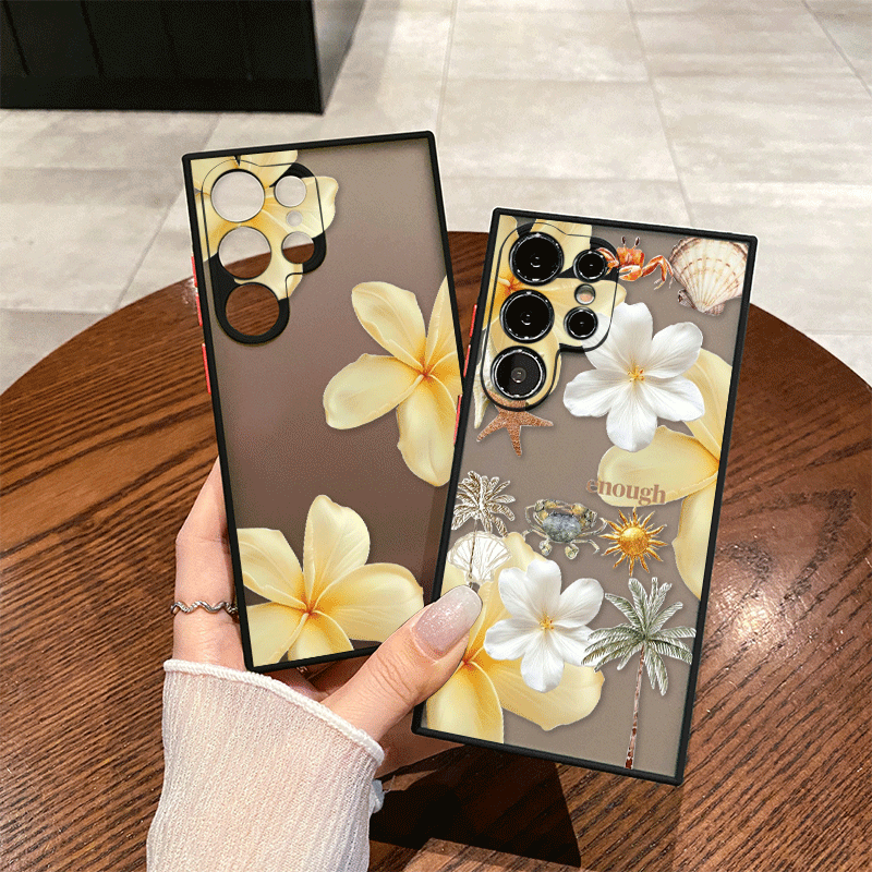Phone Cases Yellow - غطاء هاتف مطبوع بزهور صفراء صيفية