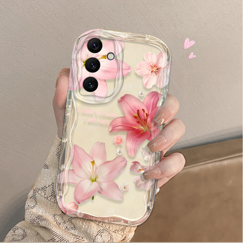 غطاء هاتف بنمط زهرة الزنبق الو - مراجعة Phone Cases Pink وسعره