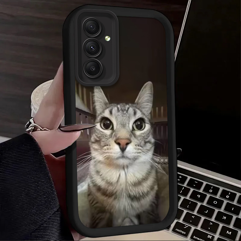 غطاء هاتف عصري بتصميم قطة تدخن - مراجعة Phone Cases Samsung A14 وسعره