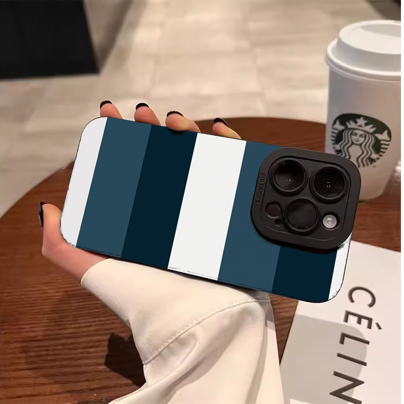 غطاء هاتف بنمط مخطط أزرق وأبيض - مراجعة Phone Cases Blue وسعره