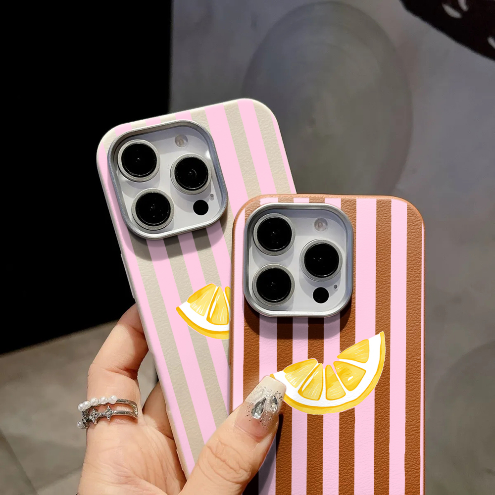 غطاء هاتف بخطوط وردية ليمونية  - مراجعة Phone Cases Xiaomi 15T وسعره