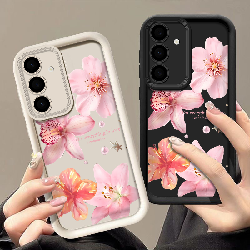 غطاء هاتف بزهور وردية لسامسونج - مراجعة Phone Cases Pink وسعره