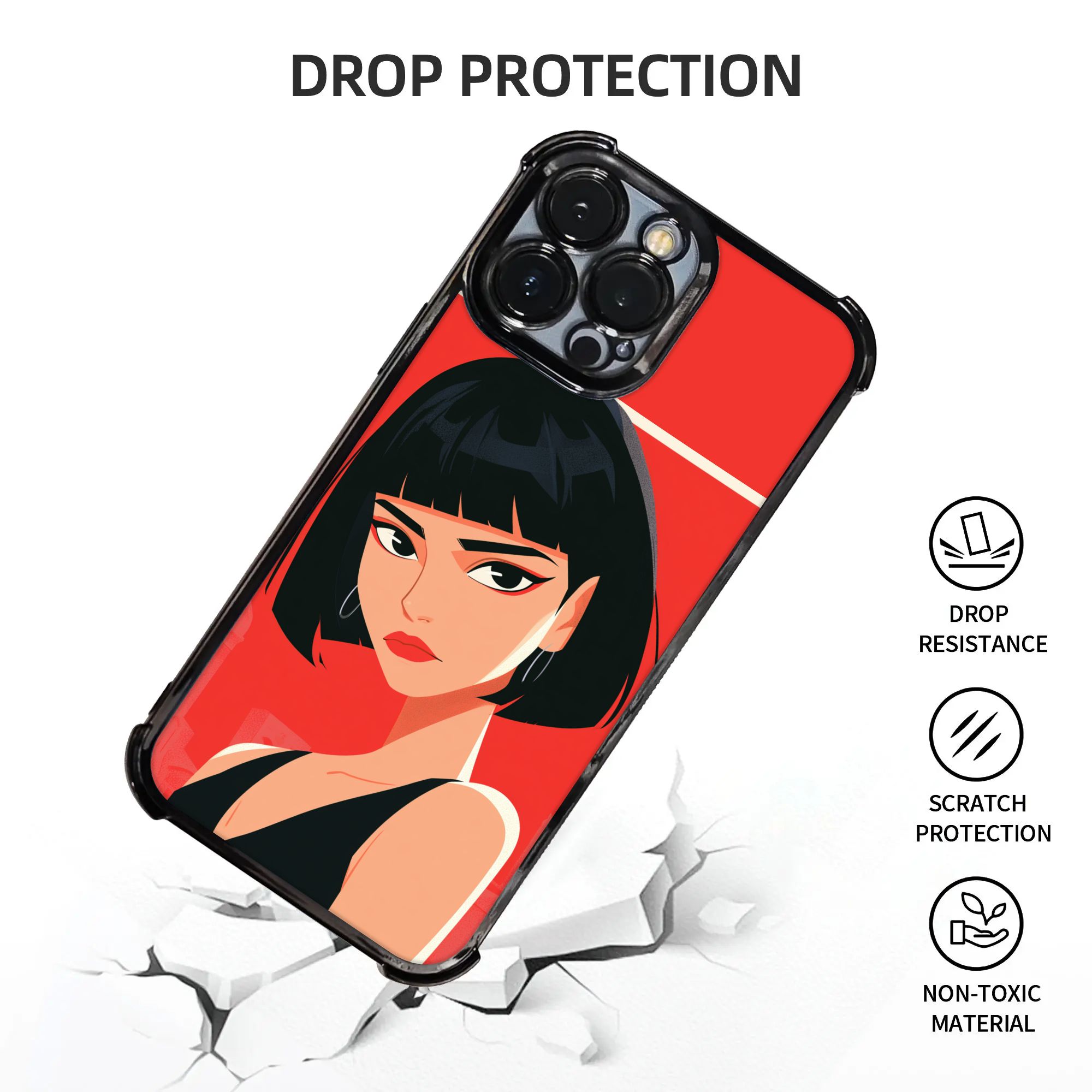 غطاء حماية جديد مضاد للصدمات ب - مراجعة Phone Cases Cool Girl وسعره