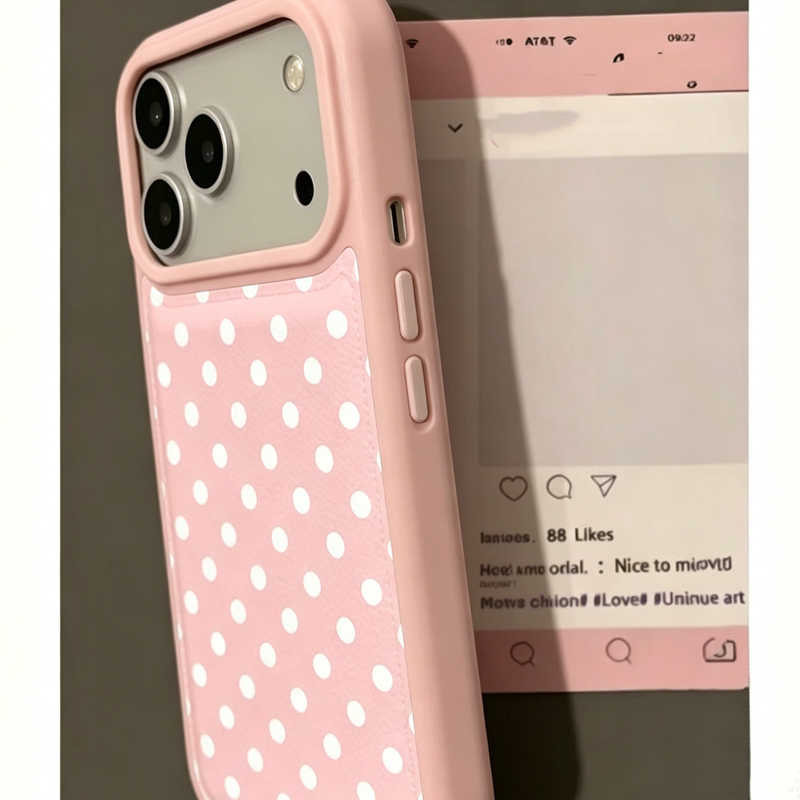 جراب هاتف جلدي بتصميم نقاط الب - مراجعة Phone Cases Y2K وسعره