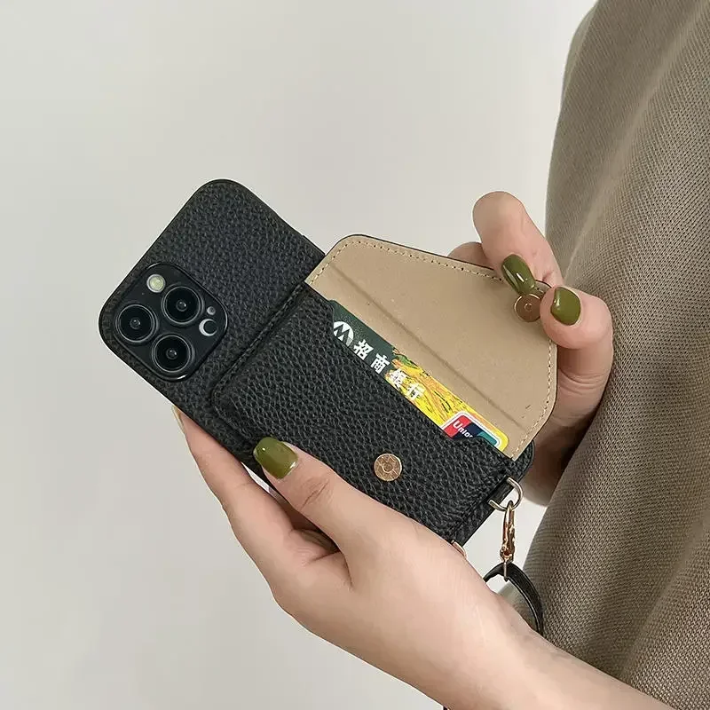 حافظة هاتف جلدية بحزام كروس له - مراجعة Phone Cases With Wallet On Back وسعره