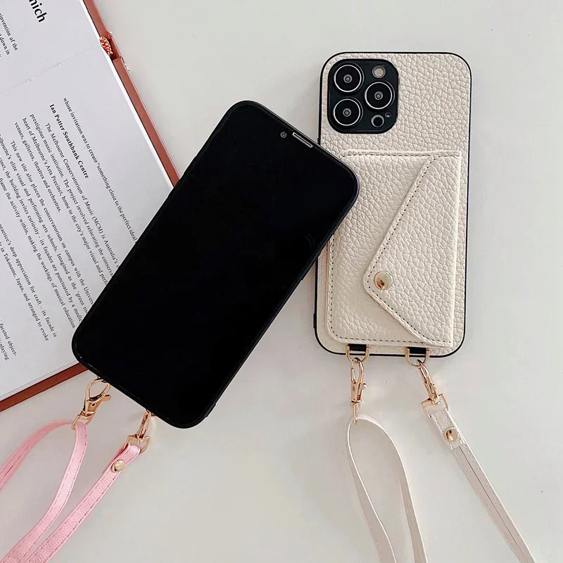 حافظة هاتف جلدية بحزام كروس له - مراجعة Phone Cases With Wallet On Back وسعره