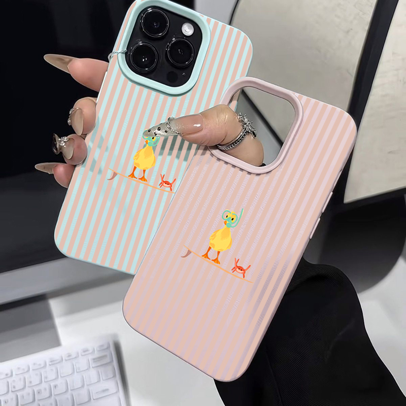 جراب هاتف بتصميم بطة غوص مخططة - مراجعة Phone Cases Yellow وسعره
