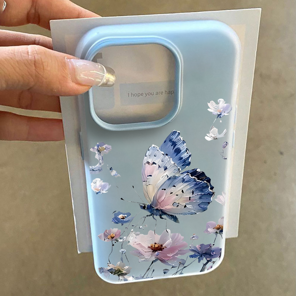 جراب هاتف بتصميم فراشة زهرية ب - مراجعة Phone Cases Blue وسعره