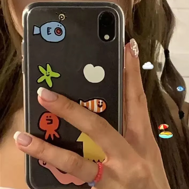 Ins Kawaii Ocean Creatures حاف - مراجعة Phone Cases Kawaii وسعره