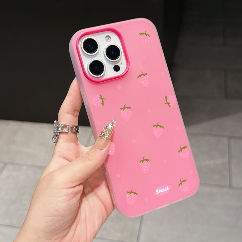 جراب هاتف بنمط الفراولة الوردي - مراجعة Phone Cases Pink وسعره