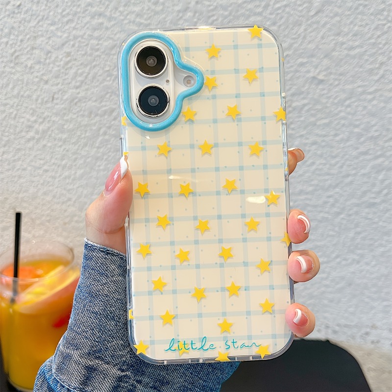 جراب هاتف بنمط مربعات النجمة ا - مراجعة Phone Cases Yellow وسعره