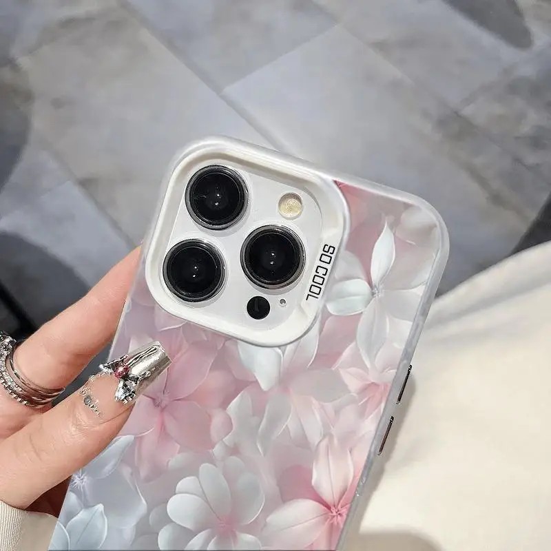 غطاء وردي مزين بالزهور لهواتف  - مراجعة Phone Cases Pink وسعره