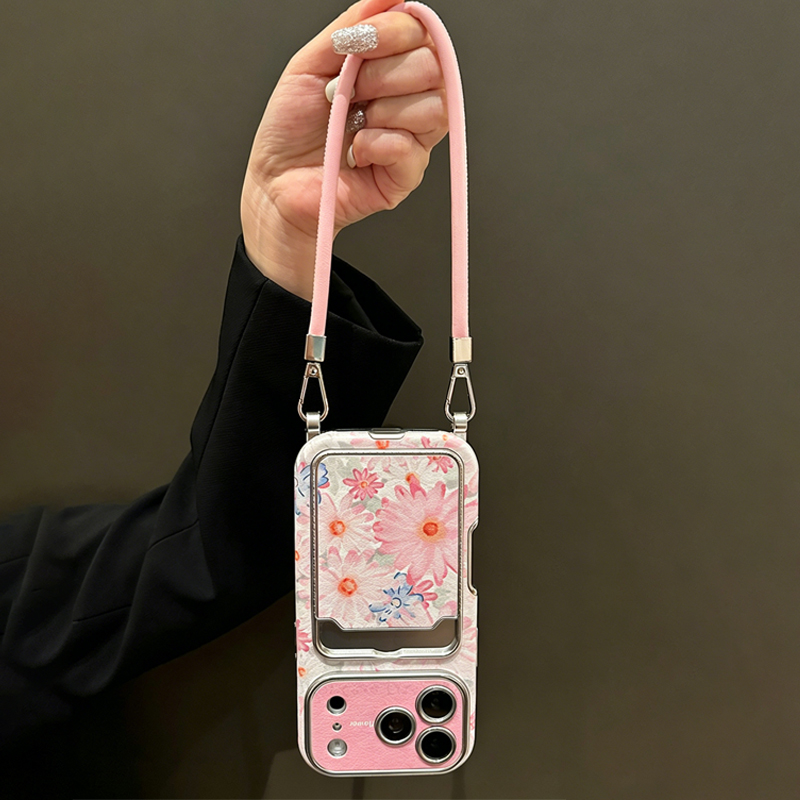 حافظة هاتف وردية بنقشة زهور وم - مراجعة Phone Cases With Card Holder وسعره