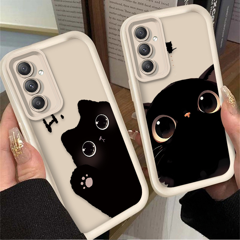 جميل كبير العينين القط قضية ال - مراجعة Phone Cases Samsung A14 وسعره