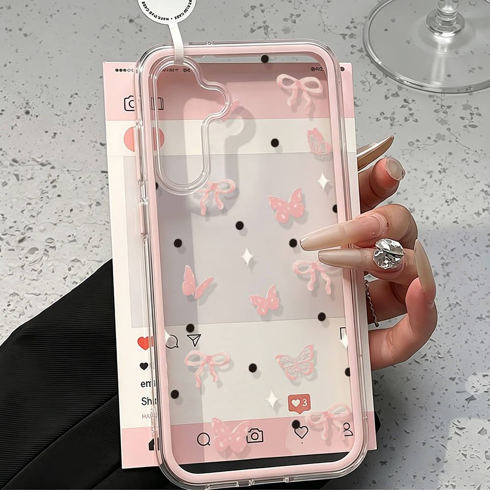غطاء هاتف ناعم بتصميم فيونكة و - مراجعة Phone Cases Pink وسعره