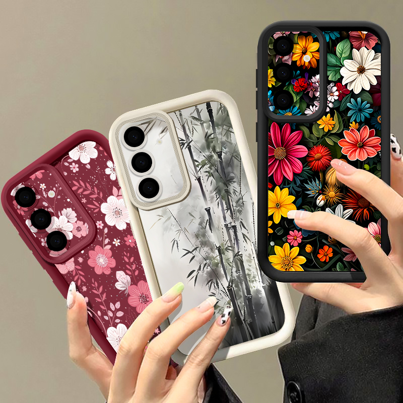 غطاء هاتف بنمط زهور ملونة لسام - مراجعة Phone Cases Samsung A14 وسعره
